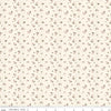 Image of Renew Rosebuds Latte quilting cotton fabric by Sandy Gervais for Riley Blake Designs. Features flowers on a cream background. Cute Little Fabric Shop.