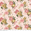 Image of Renew Main Pink quilting cotton fabric by Sandy Gervais for Riley Blake Designs. Features flowers on a pink background. Cute Little Fabric Shop.