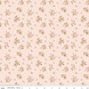 Image of Renew Floral Pink quilting cotton fabric by Sandy Gervais for Riley Blake Designs. Features flowers on a pink background. Cute Little Fabric Shop.
