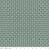 Image of Renew Tile Aqua quilting cotton fabric by Sandy Gervais for Riley Blake Designs. Features squares on a blue background. Cute Little Fabric Shop.