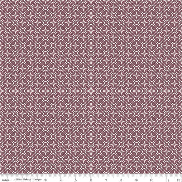 Image of Renew Tile Purple quilting cotton fabric by Sandy Gervais for Riley Blake Designs. Features squares on a purple background. Cute Little Fabric Shop.