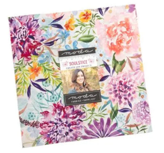 Soulstice Layer Cake 10" Stacker Bundle 39860LC - Moda Fabrics - 42-Piece Precut  - Floral Flowers - Quilting Cotton Fabric