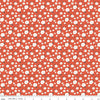 Image of Serendipity 2 Flower Bed Orange quilting cotton fabric by Minki Kim for Riley Blake Designs. Features flowers on an orange background. Cute Little Fabric Shop.