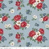 2yd 16" End of Bolt - Independence Floral Blue Patriotic Fabric WIDEBACK 108" Wide - Riley Blake Quilting Cotton Fabric