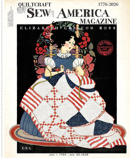 Sew America Betsy Ross Main Panel Patriotic Fabric PD17340 - Riley Blake Quilting Cotton Fabric