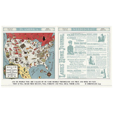 SALE Sew America Pillow Panel Patriotic Cotton - PD17342 - Riley Blake Quilting Cotton Fabric