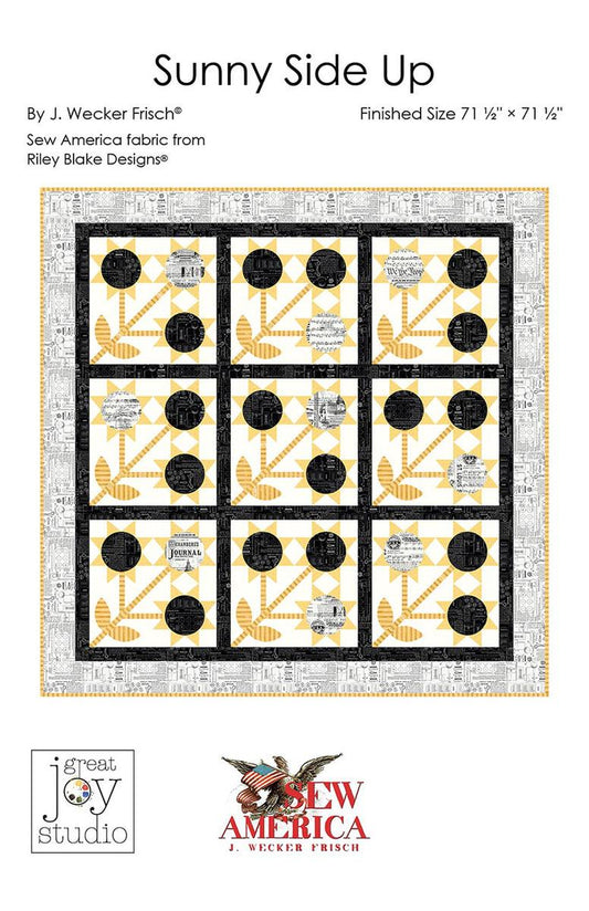 SALE Sunny Side Up Quilt PATTERN Floral Pattern - Riley Blake - INSTRUCTIONS Only