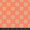 Image of Paper Cuts 2 Geometric Canyon quilting cotton fabric by Ruby Star Society for Moda Fabrics. Features geometric shapes on an orange background. Cute Little Fabric Shop.