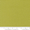 Image of Animal Park Fun Dots Iguana quilting cotton fabric by Stacy Iest Hsu for Moda Fabrics. Features dots on a green background. Cute Little Fabric Shop.