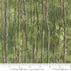 Image of Wild Blue Yonder Birch Grove Pine quilting cotton fabric by Moda Fabrics. Features trees on a green background. Cute Little Fabric Shop.