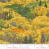 Image of Wild Blue Yonder Foliage Forest quilting cotton fabric by Moda Fabrics. Features trees on a yellow background. Cute Little Fabric Shop.