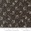 Image of The Henhouse Cross Stitch Iron quilting cotton fabric by Gingiber for Moda Fabrics. Features chickens on a black background. Cute Little Fabric Shop.
