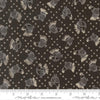Image of The Henhouse Cross Stitch Iron quilting cotton fabric by Gingiber for Moda Fabrics. Features chickens on a black background. Cute Little Fabric Shop.