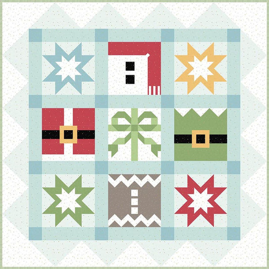Festive Friends Quilt PATTERN - Melissa Mortenson - Riley Blake Designs - Christmas Holiday - INSTRUCTIONS Only