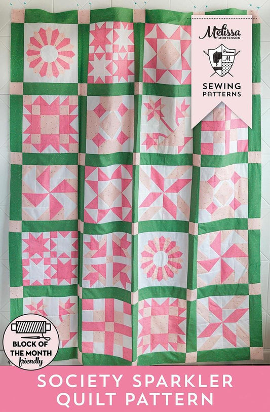 Society Sparkler Quilt PATTERN - Melissa Mortenson - Riley Blake Designs - INSTRUCTIONS Only