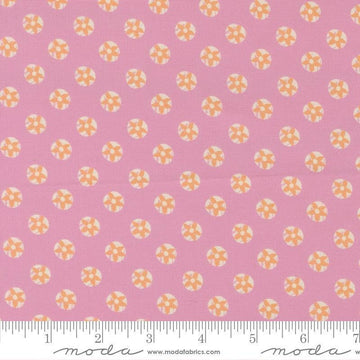 Image of Cannon Beach Tide Pools Sweet Pea quilting cotton fabric by Crystal Manning for Moda Fabrics. Features flowers on a pink background. Cute Little Fabric Shop.