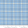 Image of Cannon Beach Plaid Sky quilting cotton fabric by Crystal Manning for Moda Fabrics. Features plaid on a blue background. Cute Little Fabric Shop.