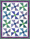 DEAL Expressions Batiks Bold in Bloom Quilt Kit Pinwheel Quilt - Riley Blake Quilting Cotton Fabric