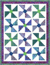 SALE Expressions Batiks Bold in Bloom Quilt Kit Pinwheel Quilt - Riley Blake Quilting Cotton Fabric