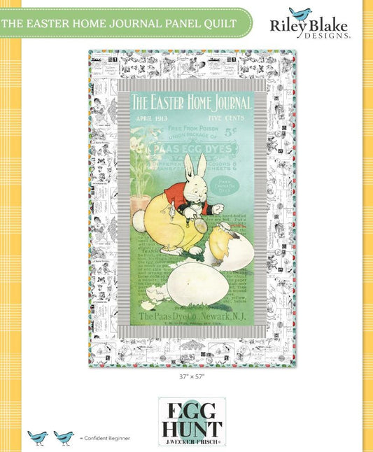 The Easter Home Journal Panel Quilt Kit - Egg Hunt by J.Wecker Frisch Riley Blake - Pattern Panel Kit -  Quilting Cotton