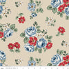 2 yard 35" End of Bolt - SALE Independence Floral Beige Cream Patriotic Fabric WIDEBACK 108" Wide - Riley Blake Quilting Cotton Fabric