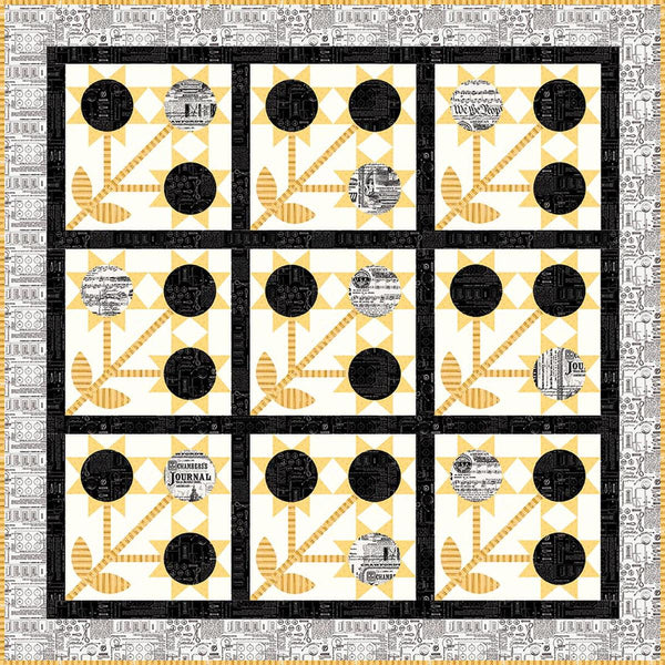 DEAL Sunny Side Up Quilt PATTERN Floral Pattern - Riley Blake - INSTRUCTIONS Only