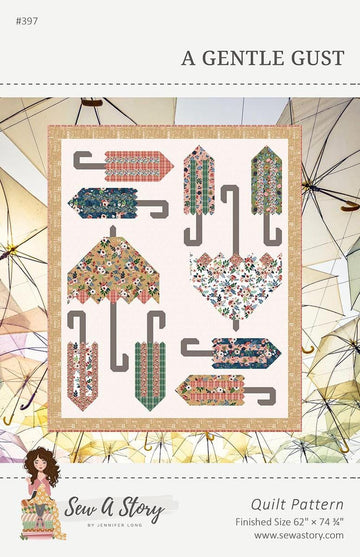 A Gentle Gust Quilt PATTERN Umbrella Pattern - Riley Blake - INSTRUCTIONS Only