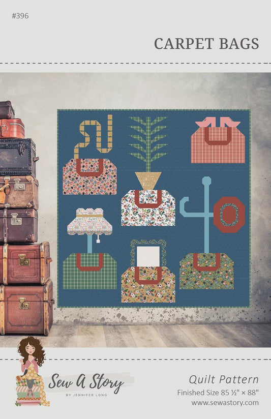 Carpet Bags Quilt PATTERN Mary Poppins Bag Pattern - Riley Blake - INSTRUCTIONS Only