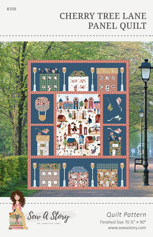 Cherry Tree Lane Panel Quilt PATTERN Mary Poppins Pattern - Riley Blake - INSTRUCTIONS Only