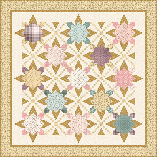 Starflowers Quilt PATTERN Floral Pattern - Riley Blake - INSTRUCTIONS Only