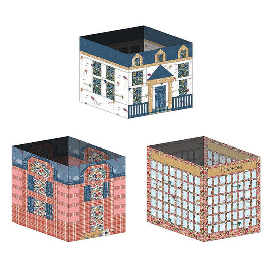 Cherry Tree Lane Toy Bins PATTERN Fabric Boxes Pattern - Riley Blake - INSTRUCTIONS Only