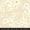 Image of Paper Cuts 2 Floral Parchment quilting cotton fabric by Ruby Star Society for Moda Fabrics. Features flowers on a cream background. Cute Little Fabric Shop.