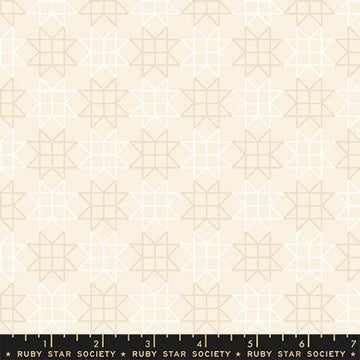 Image of Paper Cuts 2 Geometric Natural quilting cotton fabric by Ruby Star Society for Moda Fabrics. Features geometric shapes on a cream background. Cute Little Fabric Shop.