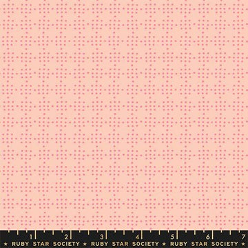 Image of Paper Cuts 2 Dots Peach Puff quilting cotton fabric by Ruby Star Society for Moda Fabrics. Features dots on a pink background. Cute Little Fabric Shop.