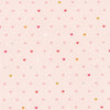 Image of Serendipity 2 Hearts Blush quilting cotton fabric by Minki Kim for Riley Blake Designs. Features hearts on a pink background. Cute Little Fabric Shop.