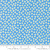 Image of True to Hue Petal Power Blue My Mind quilting cotton fabric by Alli K Design for Moda Fabrics. Features flowers on a blue background. Cute Little Fabric Shop.