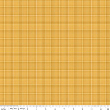 Bee Plaids Hayride Daisy Yellow Plaid Fabric C12027 - Lori Holt Riley Blake Quilting Cotton Fabric
