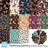 Fluttering Gardens Fat Quarter Bundle Floral Fabric - FATQU FLGN 3PKJ - 13-piece Precut - QT Fabrics Quilting Cotton Fabric