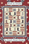 Boots & Stripes Quilt PATTERN Patriotic Pattern - Moda Fabrics - INSTRUCTIONS Only