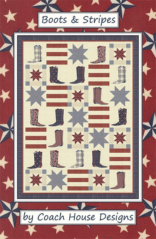 Boots & Stripes Quilt PATTERN Patriotic Pattern - Moda Fabrics - INSTRUCTIONS Only