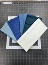 2 Yard REMNANT BUNDLE Mix Including Blue Basic Cottons - Riley Blake Designs - Quilting Cotton Fabric
