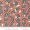 Image of America 250 Years Flags Parchment quilting cotton fabric by Deb Strain for Moda Fabrics. Features flags on a cream background. Cute Little Fabric Shop.