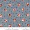 Image of America 250 Years Tossed Stars Steel Blue quilting cotton fabric by Deb Strain for Moda Fabrics. Features stars on a blue background. Cute Little Fabric Shop.