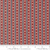 Image of America 250 Years Stars in Stripes Brave Crimson quilting cotton fabric by Deb Strain for Moda Fabrics. Features stars and stripes on a red background. Cute Little Fabric Shop.