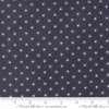 Image of America 250 Years Starbright Loyalty Blue quilting cotton fabric by Deb Strain for Moda Fabrics. Features stars on a blue background. Cute Little Fabric Shop.