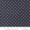 Image of America 250 Years Starbright Loyalty Blue quilting cotton fabric by Deb Strain for Moda Fabrics. Features stars on a blue background. Cute Little Fabric Shop.