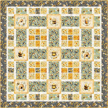Sweet Maze Quilt Kit Floral Fabric - FORSL KIT 7122A - QT Fabrics Quilting Cotton Fabric