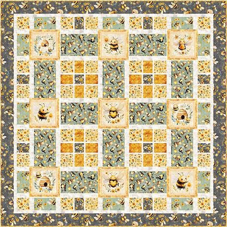 Sweet Maze Quilt Kit Floral Fabric - FORSL KIT 7122A - QT Fabrics Quilting Cotton Fabric