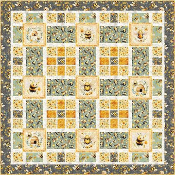 SALE Sweet Maze Quilt Kit Floral Fabric - 7122A - QT Fabrics Quilting Cotton Fabric