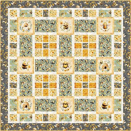 SALE Sweet Maze Quilt Kit Floral Fabric - 7122A - QT Fabrics Quilting Cotton Fabric